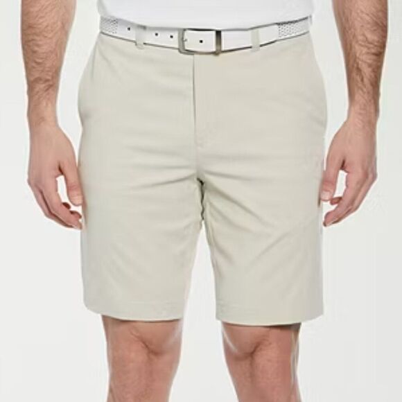 PGA TOUR Golf Shorts Light Cream Flat Front Wrinkle Resistant Mens Size 34 - Picture 1 of 12